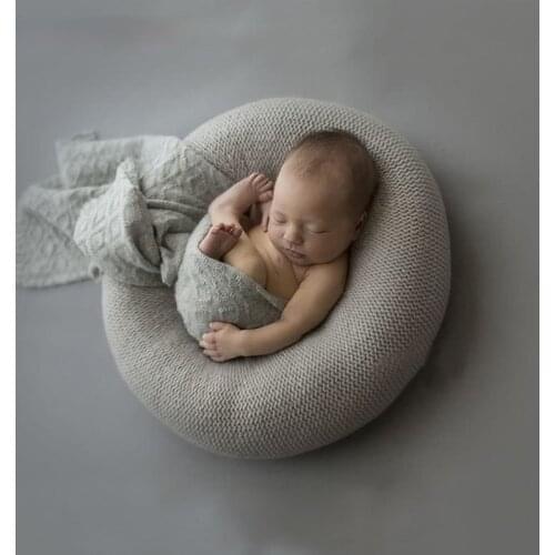 Newborn Photography Props Posing Pillows Soft Sofa Beanbag Posing Prop Scene Chair Baby Stretch Wraps Blanket Photo Background