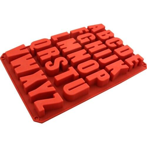 34x22.5cm Big Alphabet Letter Silicone Mold Soap Mould Cake Cupcake Baking Bakeware Chocolate Soap Mold