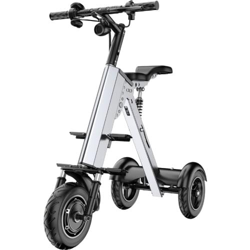 GY Folding Electric Car Parent-Child Double Portable Vehicle-Mounted Light-Duty Vehicle Lightweight Mini Three-Wheeled Scooter