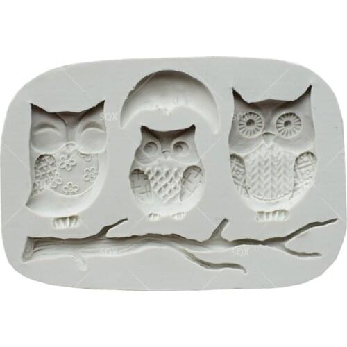 Owl 3D Shaped Silicone Fondant Mould Cake Decorating Baking Tools Kitchen Accessories SQ15187