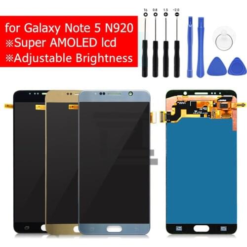 Pre-tested Super Amoled for Samsung Note 5 LCD Touch Screen Digitizer Assembly for Samsung Note 5 Display N920 N920T Spare Parts