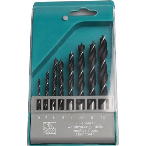 8pcs 7Sizes HSS Cuspidal Twist Drill Bit 3mm/4mm/6mm/7mm/8mm/9mm/10mm For Metalworking Durable Wood Drills Power Tool Kit