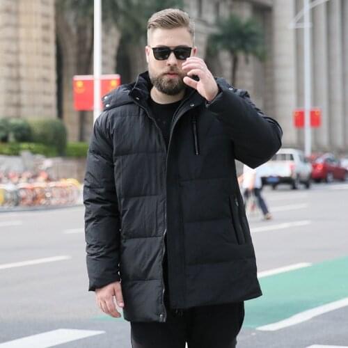 Winter large size mens down jacket 9XL 10XL 160kg hooded long loose loose oversized winter coat