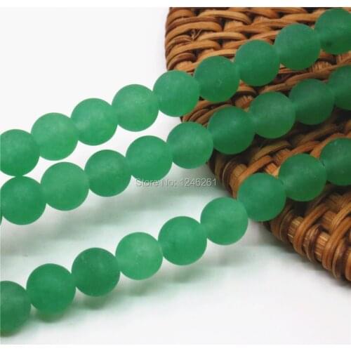10mm Accessories Green Malay Chalcedony Matting Loose Beads Fitting Stone Crafts DIY 15inch Jewelry Making Design Girls Gifts