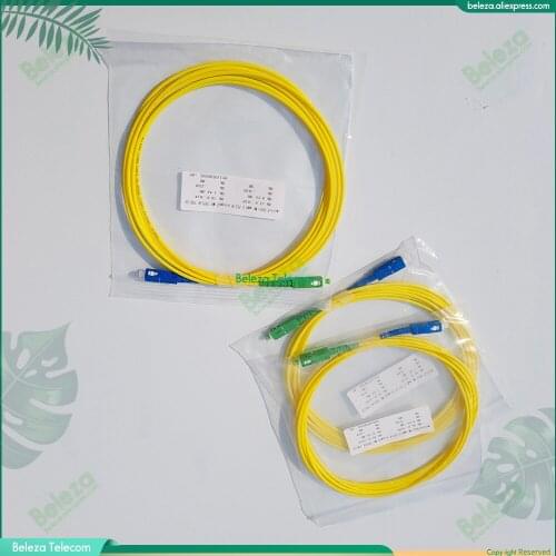10 Pcs/lot SC APC to SC UPC SC Patch Cord Simplex 3.0mm LSZH Single Mode Fiber Patch Cable jumper