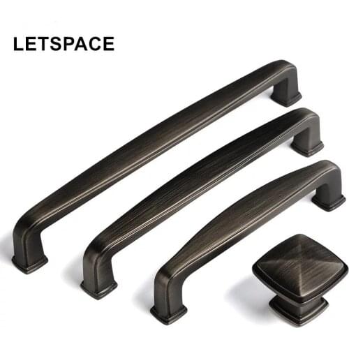 160mm Black antique copper handle Red bronze kitchen cabinet knobs Wardrobe door handles6.3" dresser cupboard door vintage pulls