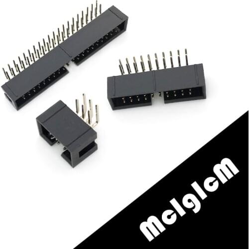 20PCS Right angle JTAG ISP socket IDC Box headers connector 2.54mm Pitch Box headers female connector