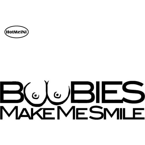 40cm Boobies Make Me Smile Car Sticker Funny Boobs Hater Jdm Breast Car Window Decal