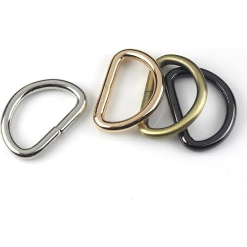 50pcs 1 1/4" 32mm Metal Open-end D ring Buckle for Webbing Backpack Leather Craft Bag Strap Purse Pet Collar Parts Accessorie