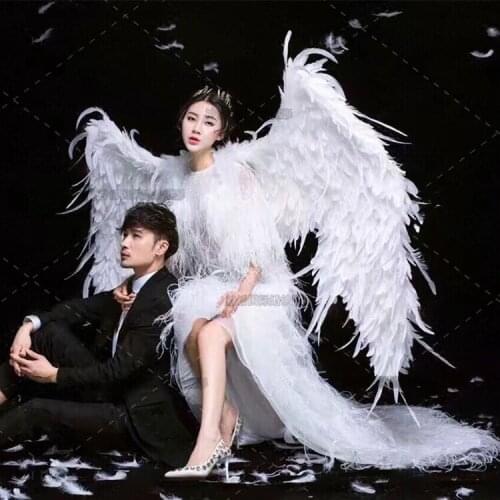 White Big Angle Wings Props DIY Customization for Cosplay photography Game Display Game Party Wedding brides wing costume props