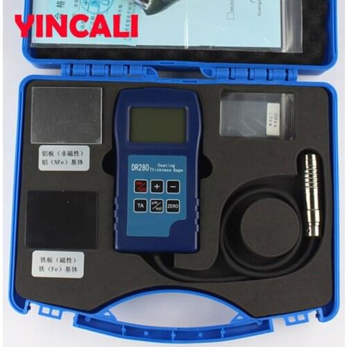 Fast Shipping Dual purpose Digital Coating Thickness Gauge Tester DR280 Dry Film Coating Thickness Meter Measure range 0~1250um