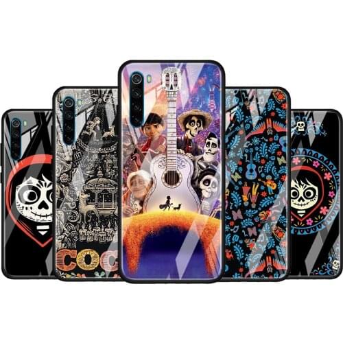 Disney Movie COCO for Xiaomi Redmi K40 K30 K20 Pro Plus 9C 9A 9 8A 7 Luxury Shell Tempered Glass Phone Case Cover