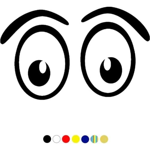 CS-10391# Vinyl Decal Cartoon Eyes Car Sticker Waterproof Auto Decors on Truck Bumper Rear Window Choose Size