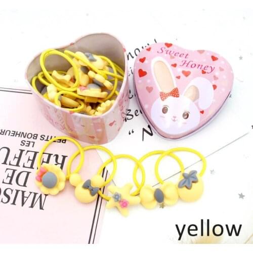 Q Glittering Rabbit Head Princess Headwear Kids Elastic Hair Bands Children Hair Ropes Girls Accessories Baby Headdress 20PCS