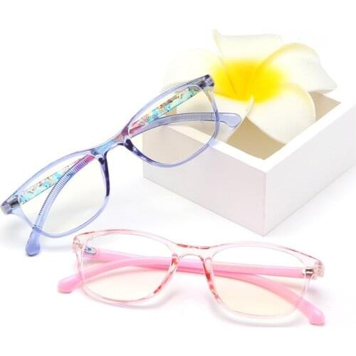 2020 Childrens Oval Frame Anti-blue Light Optical Glasses New Children Retro Transparent Eyeglasses Kids Online Class Glasses