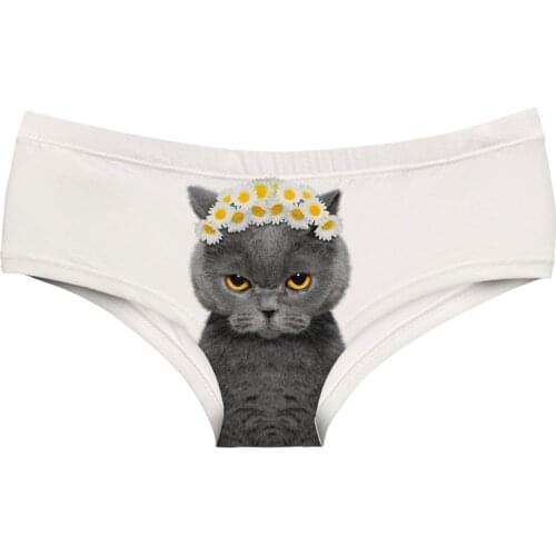 Breathable Low-Rise Womens Underwear Cute Animal Print Hip-Lift Panties Antibacterial Seamless Briefs Comfortable Lady Lingerie