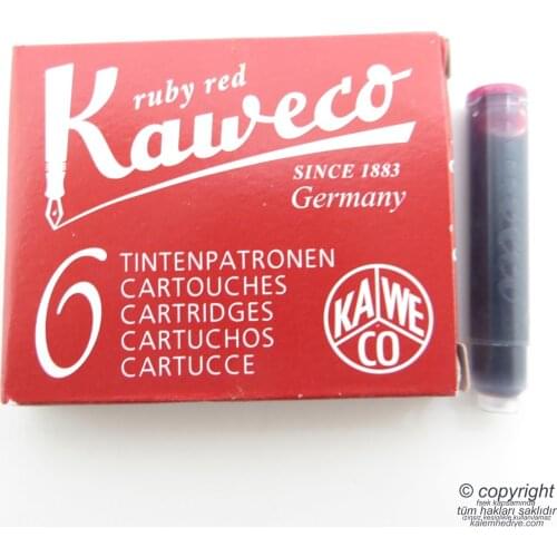 Kaweco Fountain Pen Cartridge Red 6'lı Package