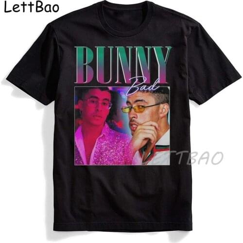 Cool Hip Hop Bad Bunny Harajuku Rapper Men Women T-Shirts Unisex Casual Street wear T-Shirt Aesthetic Clothes Plus Size T-shirt