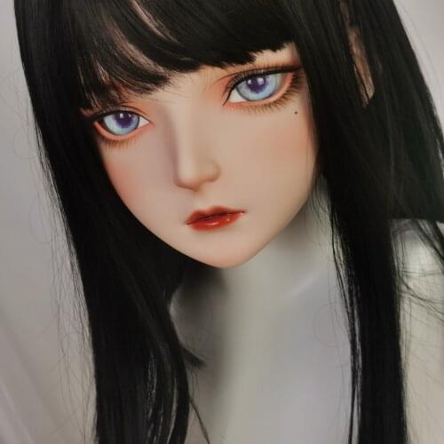 KM101)Customize Half Head Sweet Girl Resin Crossdress Japanese Cartoon Anime Female Cosplay Kigurumi Doll Mask Drag Queen