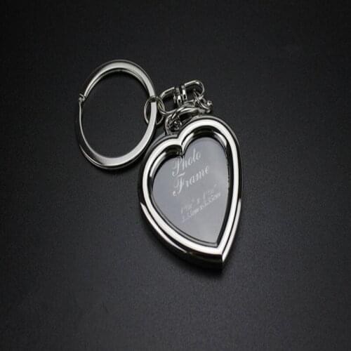 Creative Lovers Photo Frame Keychain Transparent Clear Insert Photo Picture Frame Heart Key Ring Chain Keychain