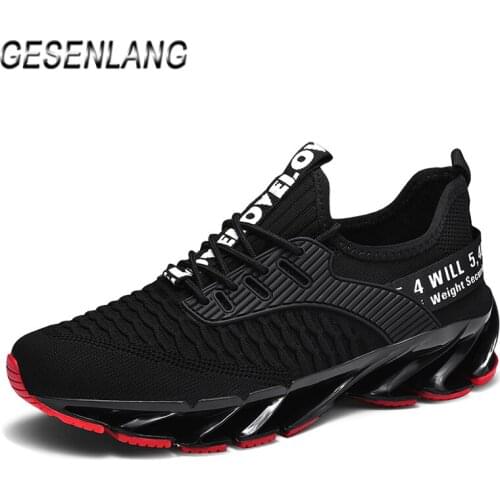 Mens Running Sports Shoes Lightweight Comfortable Breathable Soft Flexible Nonslip Outdoor Trail Walking Stylish Blade Sneakers