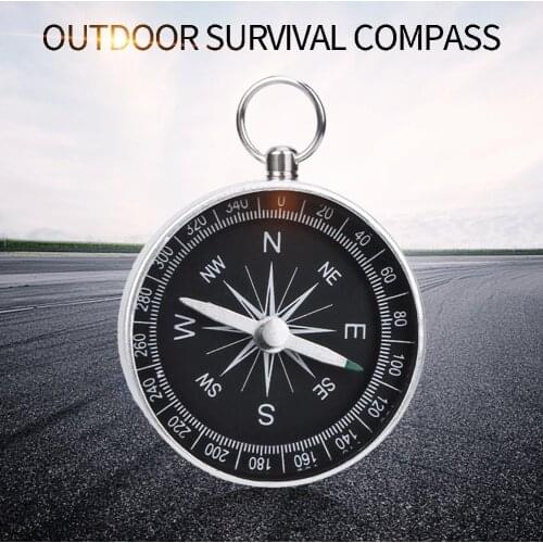 Lightweight Aluminum Alloy Mini Keychain Compass Outdoor Camping Hiking Hunting Survival Navigation Pocket Compass