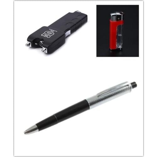 Hot Sell Electric Shock Stick Hot Sell People Funny April Fools Day Silver Shocking Lighter New Electric Shock Pen Writable