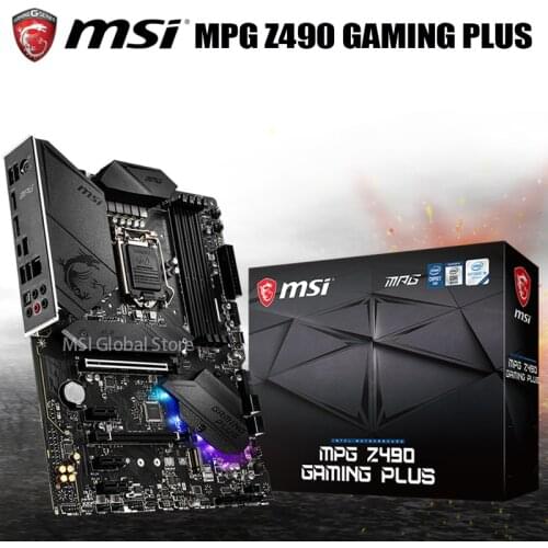 MSI MPG Z490 Gaming Plus Gaming Motherboard 10th Gen Intel Core LGA 1200 DDR4 CF Dual M.2 USB 3.2 Gen 2 2.5G LAN RGB ATX New