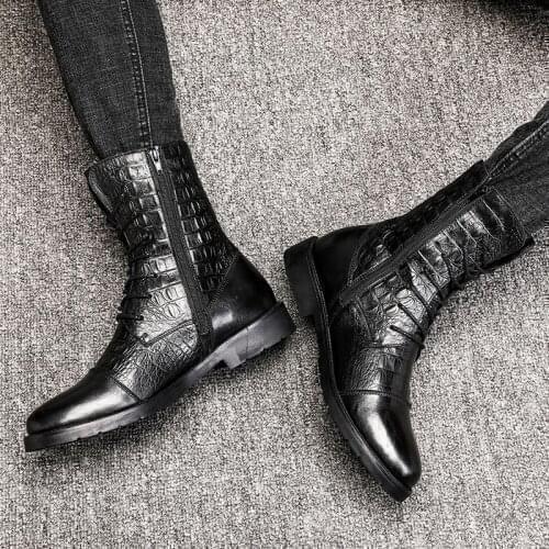 EMOSEWA Brand 2020 Winter Snow Men Boots Rain Shoes Waterproof With Fur Plush Warm Male Casual Mid-Calf Work Fishing Boot 35-47