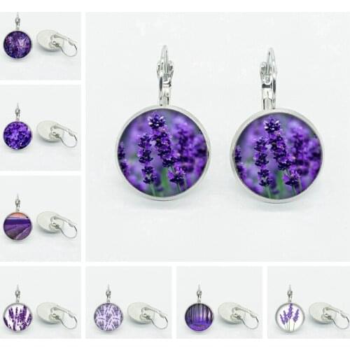 New Lots of Beautiful Purple Lavender Flower Earrings Art High Quality Handmade Earrings Women Accessories Best Gift
