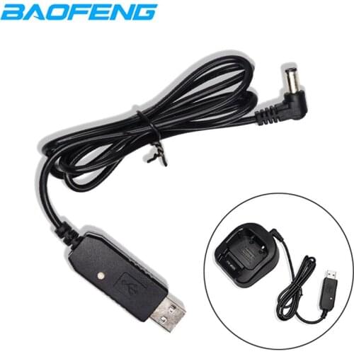 Original Baofeng USB Charging Cable Walkie Talkie Base Charger Wire Cord for UV-5R/UV 5R pro/UV-82/UV-9R plus/UV-6R/UV3R Radio