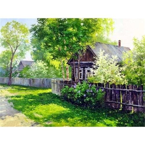 Landscape Nature Printed Canvas 11CT Cross Stitch DIY Embroidery Patterns DMC Threads Hobby Handmade Painting Counted