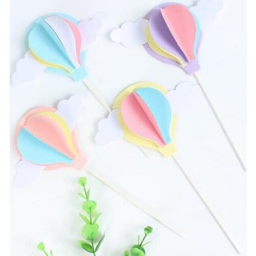 Cake topper banner for DIY Cupcake Wrapper Baking Cup birthday/wedding party bar Table decoartion baby shower balloon Wh