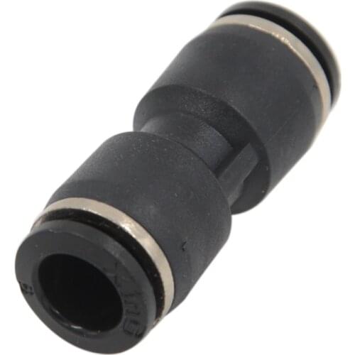 PU Pneumatic Fast Connector Tracheal Straight through PU-04 PU-06 PU-08 PU-10 PU-12 PU-14 Black Plastic Straight Pipe Intubation
