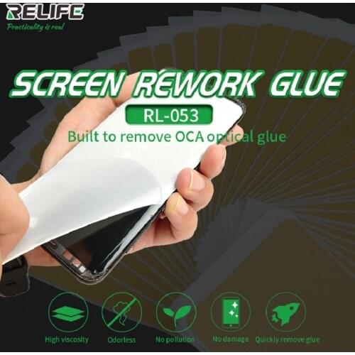 RL-053 50pcs/lot LCD Screen Remove OCA Rework Glue Tape for IPHONE Android Mobile Phone 5.6 inches 6.7 inches lcd