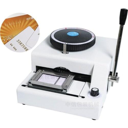 Manual embossing code printer pressure code machine code machine VIP membership card typewriter PVC embossing machine