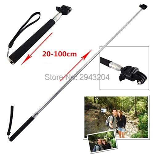 Action Camera 100cm Surfing Diving Extendable Self selfie Stick Pole Monopod For GoPro HERO 5 4,3 for SJCAM Xiaomi Yi