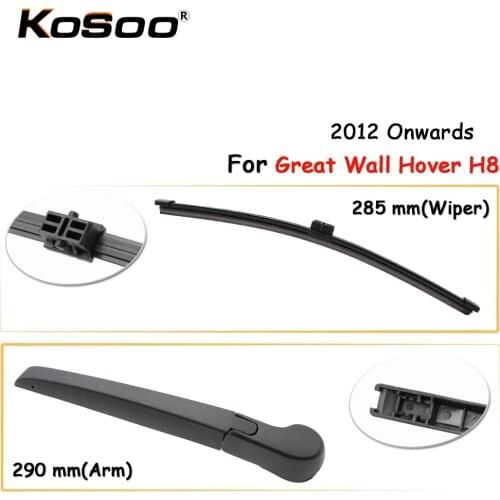 KOSOO Auto Rear Wiper Blade For Great Wall Hover H8,285mm 2012 Onwards Rear Windshield Wiper Blades Arm Car Accessories Styling