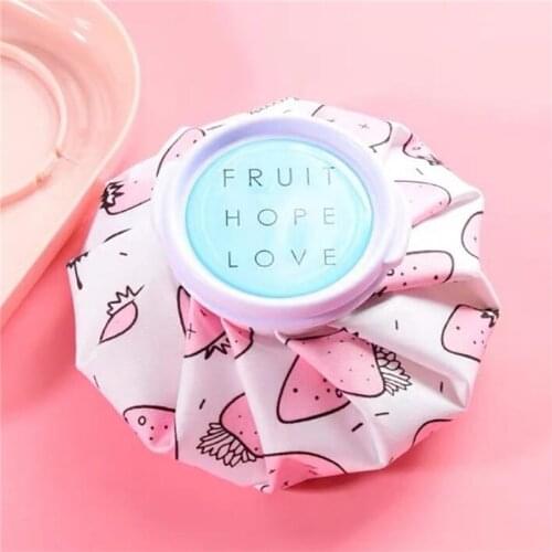 Cartoon Print Hot Water Bottle Bag Summer Ice Bag Reusable Knee Head Leg Relief Pain Ice Bag Hand Warmer Household