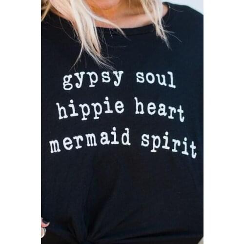 Gypsy soul hippie heart mermaid spirit sweatshirt Jumper unisex Fashion grunge Pullovers street style vintage women Sweats tops