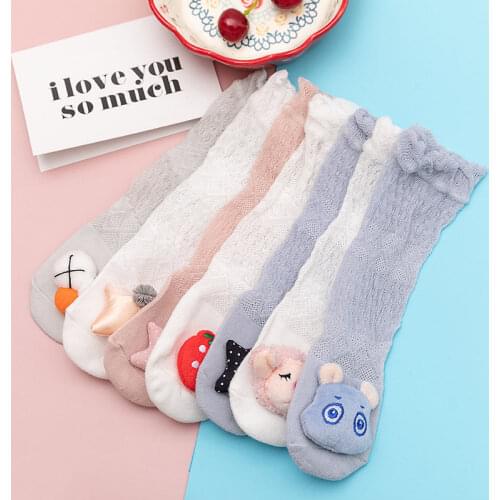 Ultra-thin Cute Stocking for Girls Leg Warmers Baby Mosquito-proof Stockings Kids Socks Cartoon Breathable Stocking