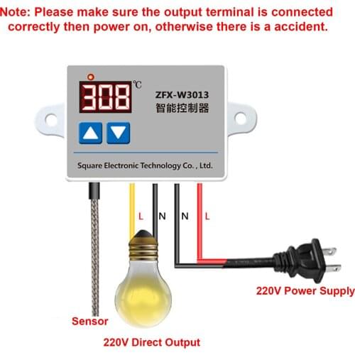 ZFX-W3013 Intelligent Digital Microcomputer Temperature Controller Mini Thermostat Switch for Freezer Fridge Hatching