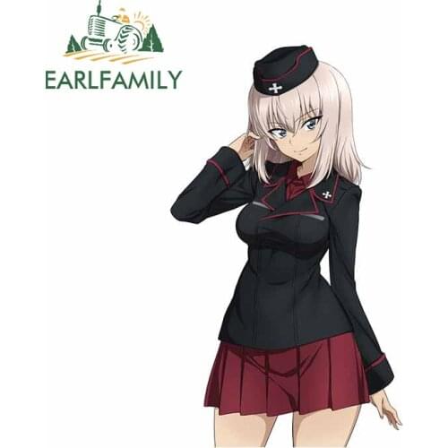 EARLFAMILY 13cm x 7.7cm for GIRLS und PANZER Itsumi Erika Vinyl Car Stickers Graffiti DIY Decals Air Conditioner Scratch-Proof