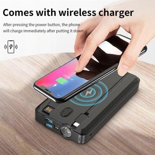 80000mAh Qi Wireless Charging Solar Battery Portable Charging Powerbank 80000mAh External Battery For Iphone Samsung