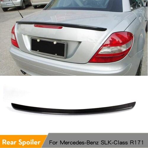Carbon Fiber Rear Trunk Lip Spoiler Boot Wing for Mercedes-Benz SLK-Class R171 SLK200 SLK300 SLK55 2005 - 2010 FRP Unpainted