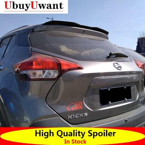 Rear Roof Lip Spoiler For Nissan Juke 2017-2020Hatchback Spoiler ABS Glossy Black / Carbon Fiber Color Car Tail Wing Decoration