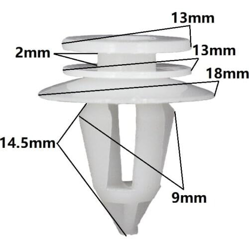 30Pcs European cars Interior Door Trim Panel Retaining Clip Fastener Rivet White Retainers For BMW