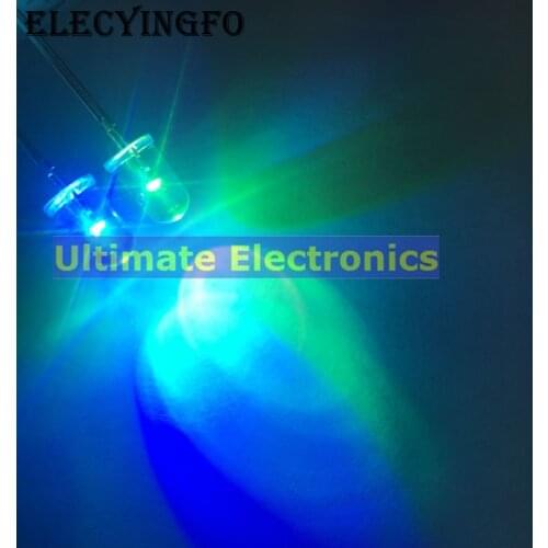 100pcs Water clear LED Round Top RGB fast flashing slow flashing colorful 3MM Alternating colorful F3