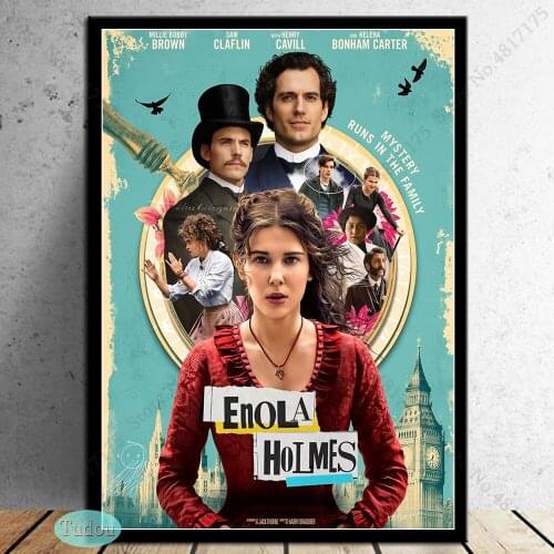 2020 Enola Holmes Poster TV Movie Comedy Wall Art Prints Film Home Decor Pictures