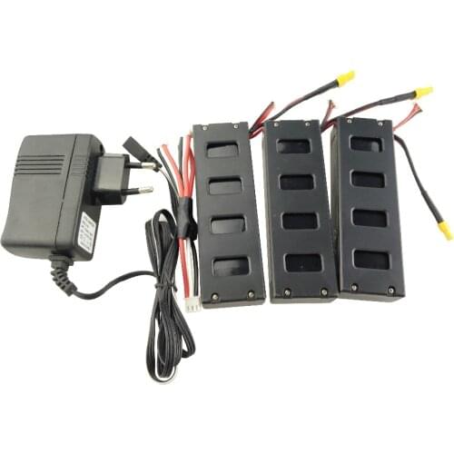 3PCS battery European regulation charger for MJX B3 B3H BUGS 3H F17 F100 helicopter 7.4V 1800mah 25C aircraft parts